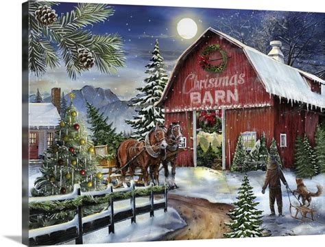 The Christmas Barn | Great Big Canvas