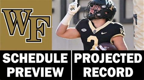 Wake Forest Football 2023 Schedule Preview & Record Projection - YouTube