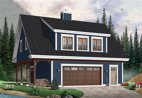 Two-car garage with two-bedroom apartment | Carriage house plans ...