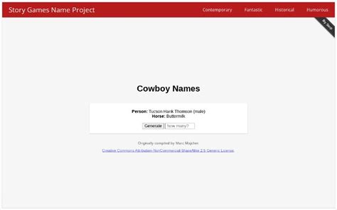 Cowboy Names ― Perchance Generator