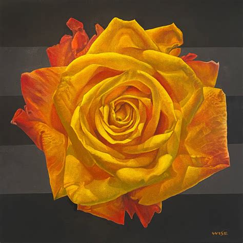 Jim Wise - "Pink Rose" - floral painting - rose still life - Georgia O'Keeffe For Sale at 1stDibs