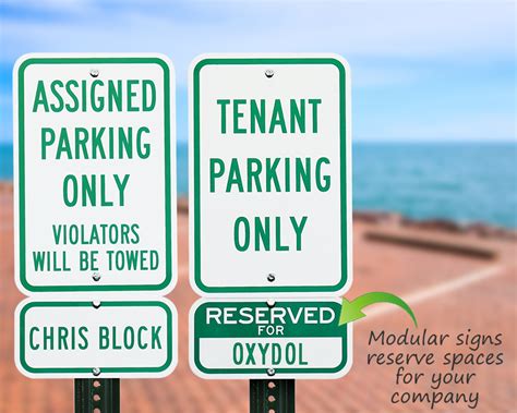 Customize Parking Spot Signs with Your Name