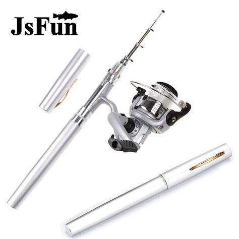 SET Mini Fishing Rod Telescopic Pen Fishing Pen Rod Fly Fishing Spinning Rod Canne A Peche Carp ...