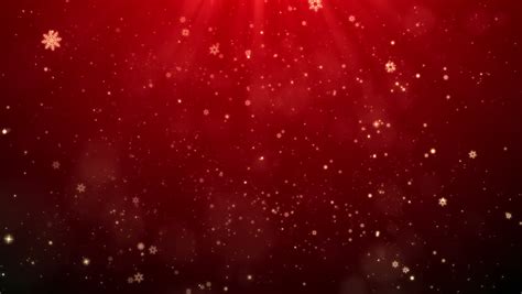 Red Christmas Snowflakes Falling Shiny Background Looped, For your Celebration or greetings ...