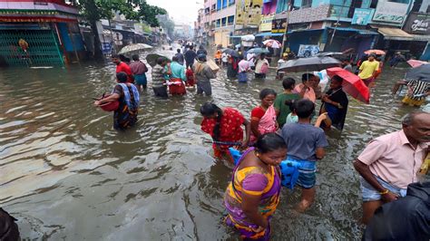 Tamil Nadu rains four killed floods IMD orange alert heavy rainfall ten points latest chennai ...