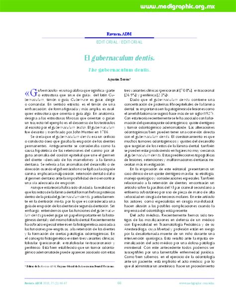 (PDF) El gubernaculum dentis. (The gubernacum dentis) | AGUSTIN ZERON - Academia.edu