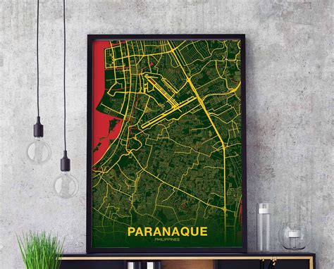 PARANAQUE Philippines Map Poster Color Hometown City Print - Etsy