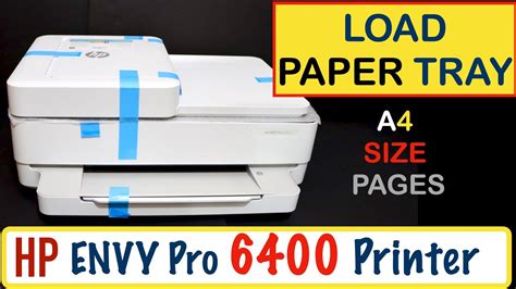 HP Envy Pro 6400 Loading Paper Tray, Review !! - YouTube