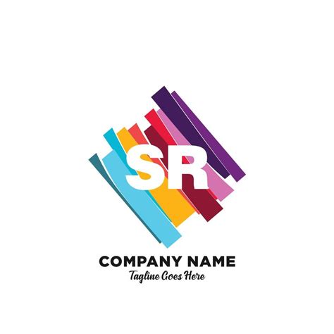 SR initial logo With Colorful template vector. 23106747 Vector Art at ...