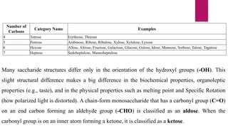 Carbohydrates, classification of carbohydrates.pptx