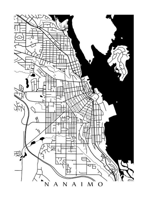 Nanaimo Map Art BC Poster | Etsy