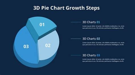 3D Growth Pie Chart Diagram