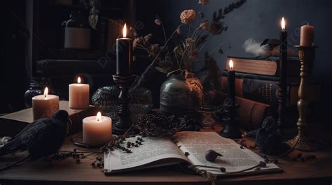 Witches And Candles On A Table Background, Witchy Aesthetic Picture, Aesthetic, Abstract ...