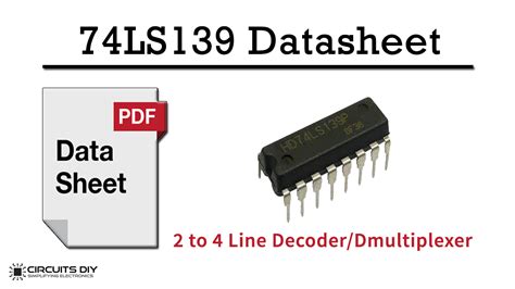 74LS139 Dual 1-Of-4 Decoder/Demultiplexer IC - Datasheet