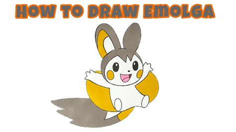 How to Draw Emolga – Dual-type Electric/Flying Pokemon: Perfect for Beginners - YouTube