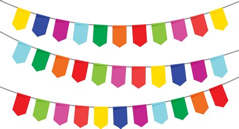 Illustration of Colorful Festival Banner Flags 24213093 PNG