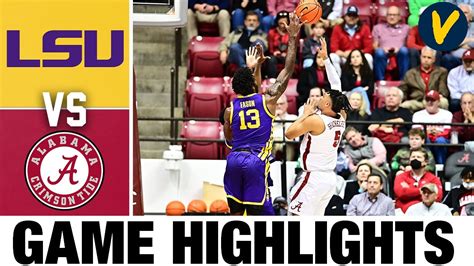 #13 LSU vs Alabama Highlights | 2022 College Basketball Highlights ...