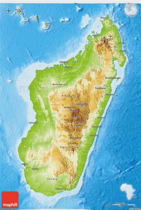 Physical Map Of Madagascar