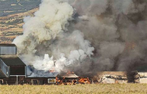 Fire crews rush to extinguish huge Clackmannanshire chicken farm blaze | STV News