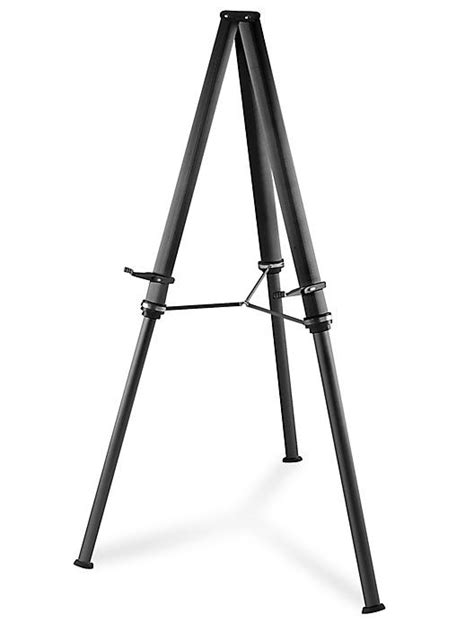 Aluminum Telescoping Easel - Black H-1450BL - Uline