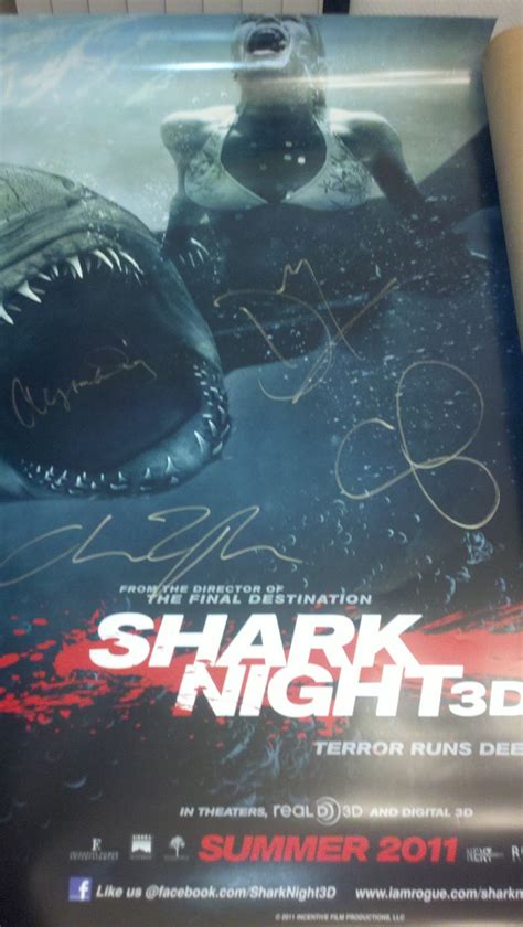 Angry Koala Gear (Vintage): Shark Night 3D Poster Signed by the Cast