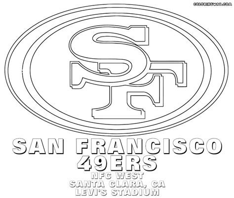 San Francisco 49ers Helmet Coloring Page Coloring Pages