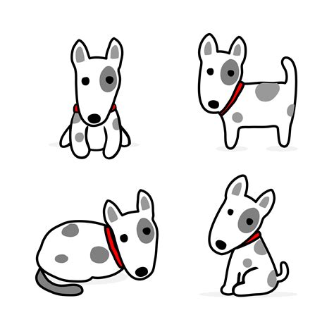 Cute Cartoon dog set. Vector illustration. 619102 Vector Art at Vecteezy