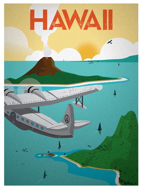 Hawaii Poster | Vintage travel posters, Retro travel poster, Vintage ...