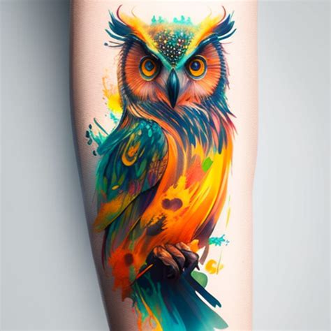 69 Colorful Owl Tattoo Ideas - TattooClue.com