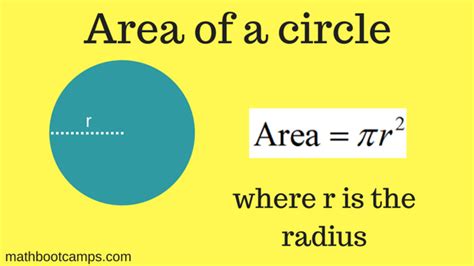 Area of a circle - formula and examples - MathBootCamps