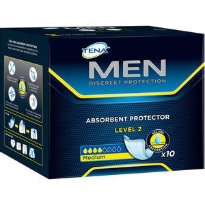 Tena Mens Incontinence Pads Level 2 Medium Protection Reviews - Black Box