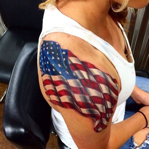 American Flag Shoulder Tattoo | Best tattoo design ideas