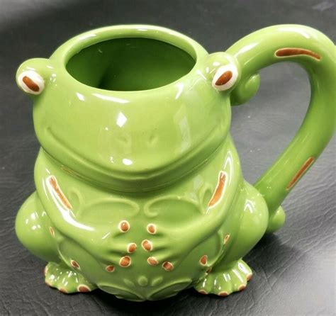 Green frog mug 3D coffee cup pond toad in 2020 (With images) | Green ...