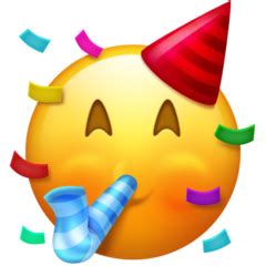 Partying Face on Emojipedia 11.0 | Emoji party, Party horns, Emoji