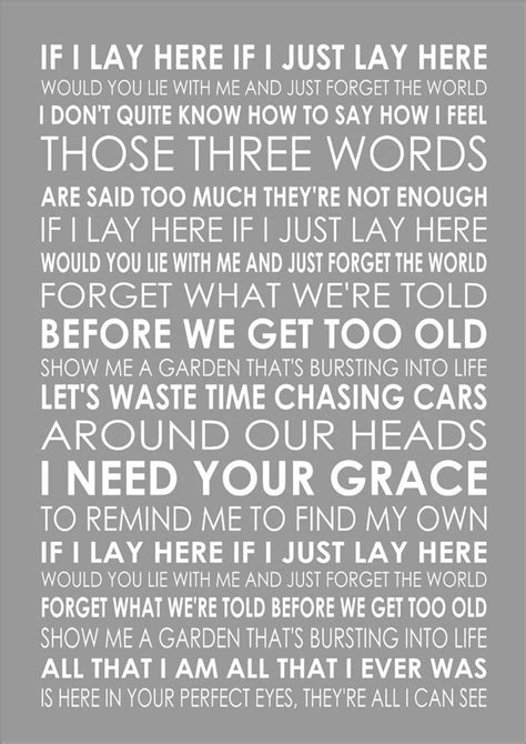 Chasing Cars Lyric Meaning - LYRICSF