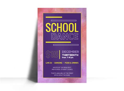 Playful School Dance Poster Template | MyCreativeShop