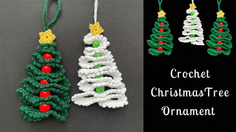 EASY Crochet Christmas Tree Ornament | Crochet Mini Christmas Tree ...