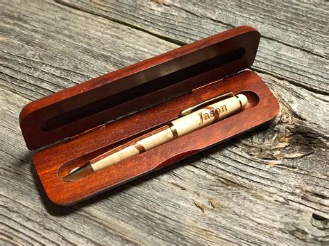 PERSONALIZED Rosewood Pen Set Laser Engraved Executive Pen