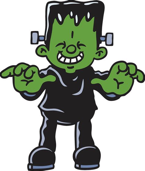 Cute Happy Halloween Kid Frankenstein Cartoon Vinyl Decal Sticker – Shinobi Stickers