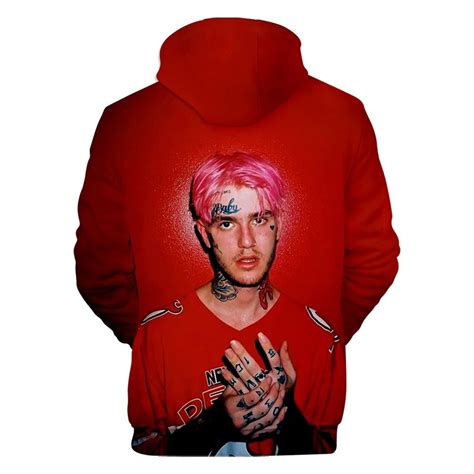 Lil peep Red 3D Graphic Hoodie – Lil Peep Merch