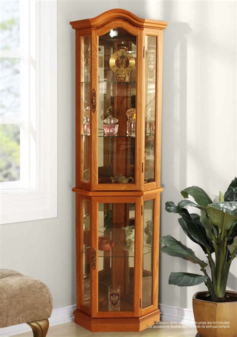 Jenlea Floor Standing Curio Cabinet | Glass cabinet doors, Corner curio, Curio cabinet