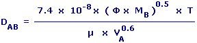 Liquid Phase Diffusion Coefficient Calculator