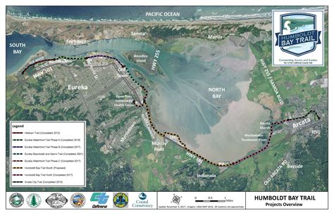 Humboldt Bay Trail Projects Overview Map November 2017 | Humboldt bay ...