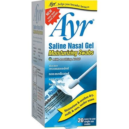 BF Ascher Ayr Saline Nasal Gel, 20 ea - Walmart.com