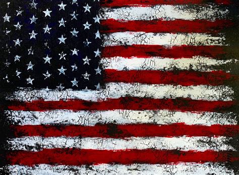 Distressed American Flag Painting | American flag painting, American flag, Flag painting