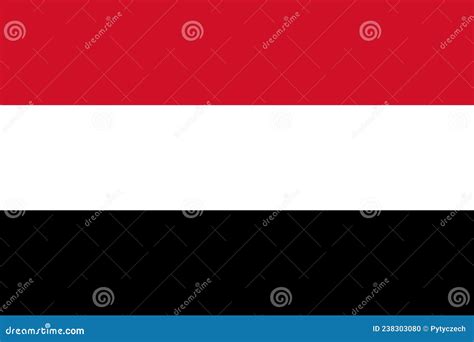 Yemen Official Flag of Country Stock Vector - Illustration of sign ...