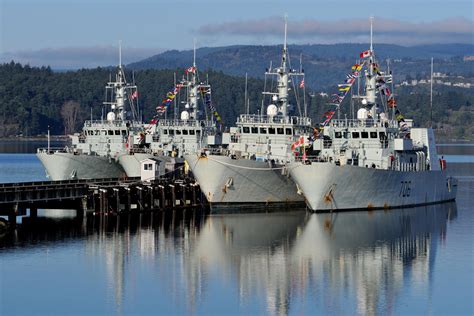 HMCS Yellowknife and HMCS Brandon “dressed overall” for National Flag ...