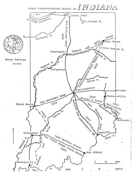 Wabash And Erie Canal Map - Sunday River Trail Map