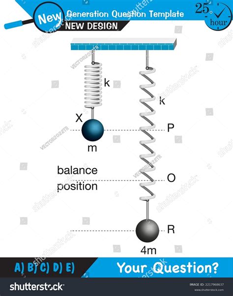 Physics Spring System Motion Mass On Stock Vector (Royalty Free ...