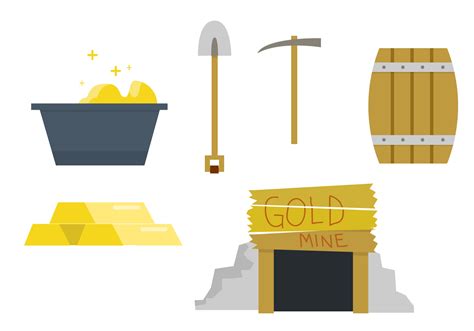 Gold Mine Vector Set 99677 Vector Art at Vecteezy